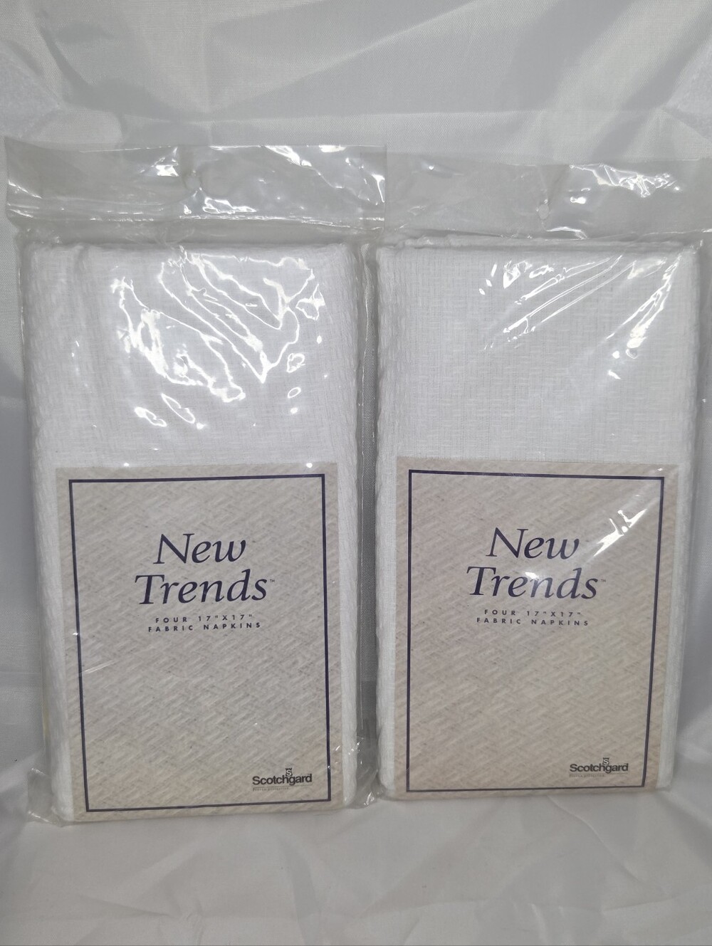 8 Vintage New Trends Avon 17" x 17" Square White Fabric Napkins Sealed